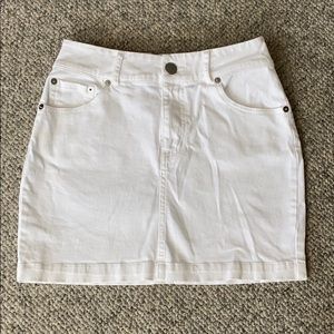 *SOLD* White Denim Mini Skirt | Forever 21